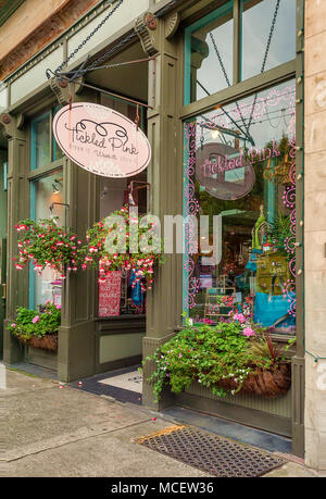 Port Townsend, Washington,USA - September 20, 2013:  Editorial of one of many quaint little shops in downtown Port Townsend. Stock Photo