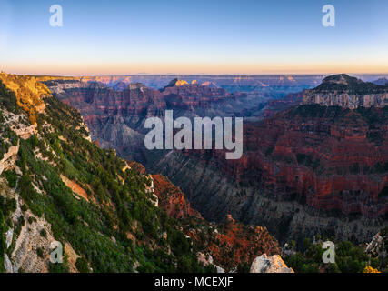 USA, Arizona, Grand Canyon National Park, North Rim, Evening light on ...