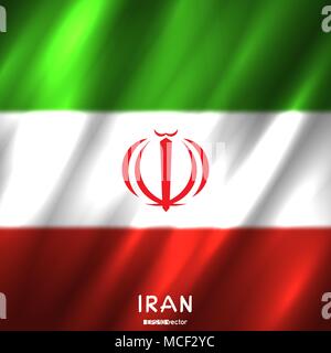 National Iran flag background Stock Vector