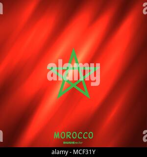 National Morocco flag background Stock Vector