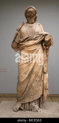 Mausoleum of Halicarnassus. Tomb of Mausolus. 353-350 BC. Turkey. Statue of Artemisia. British Museum. London. Stock Photo