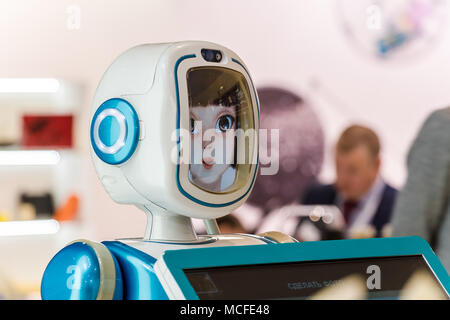 Promo robot on the exhibition Stock Photo