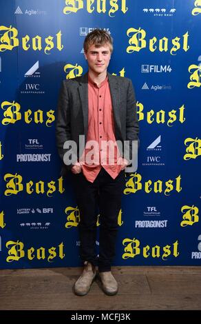 Johnny Flynn attending a screening of new film Beast at the Ham Yard Hotel in London. Stock Photo