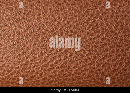 Flat brown leather texture close up. Cow textured skin Stock Photo