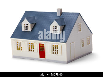 Small Residential House Isolated on a White Background Stock Photo - Alamy