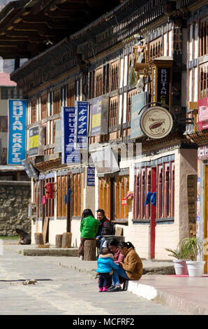 Shops in Paro, Bhutan Stock Photo