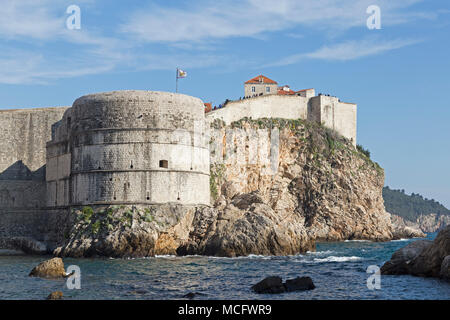 Fort Bokar, town wall, old town, Dubrovnik, Croatia Stock Photo