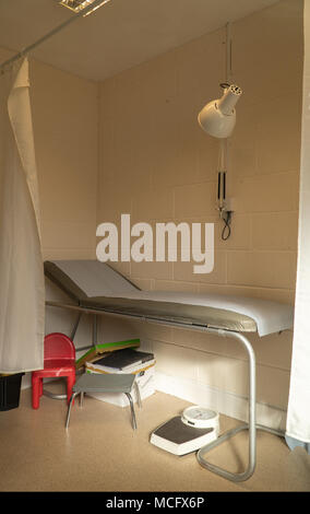 Doctor's examination area couch view, clinical area. Nurse's room. Healthcare and Medical. Stock Photo
