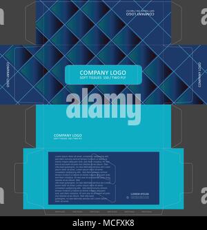 Tissue box template concept, Template for Business Purpose, Place Your Text and Logos  and Ready To GO For Print. Stock Vector