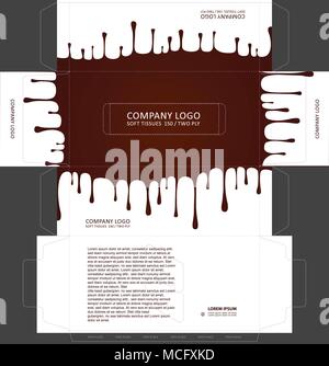 Tissue box template concept, Template for Business Purpose, Place Your Text and Logos  and Ready To GO For Print. Stock Vector