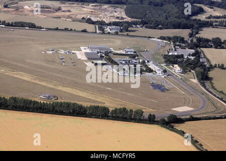 Aerial view of Goodwood Aerodrome Goodwood Race Circuit Chichester West Sussex Stock Photo