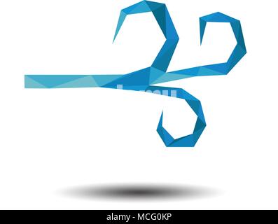 Polygon Wind Icon on white background Stock Vector