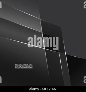 Abstract monochromatic gray surfaces background with highlights. Stock Vector