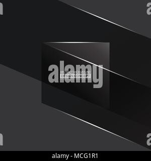 Abstract monochromatic gray surfaces background with highlights Stock Vector