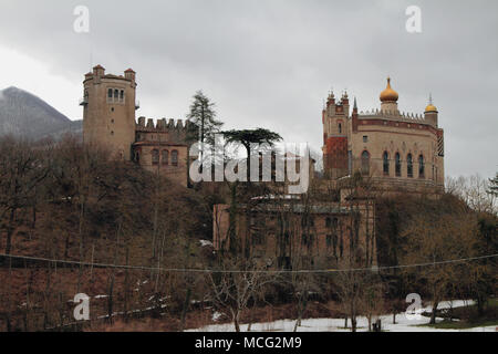 Castle in mountains. Riola, Bologna, Emilya-Romagna, Italy