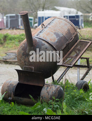 old barbecue BBQ Stock Photo