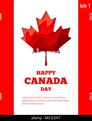 Happy Canada Day Celebration Banner. 1st July Holiday. Vector Stock ...