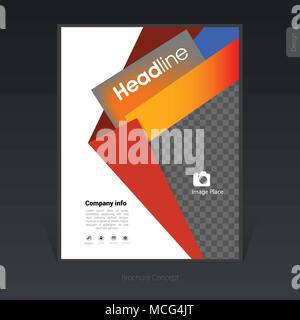 Creative colorful business brochure, cover design template, flyer - Vector Illustration Stock Vector