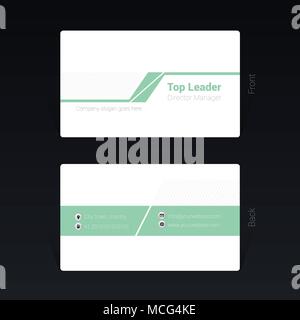 Mininamal business card design concept, Vector Illustration Stock Vector