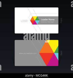 Business card colorful design concept, Vector Illustration Stock Vector