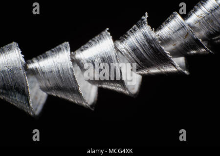 Industrial metalworking cutting process Stock Photo