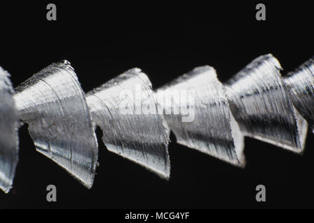 Industrial metalworking cutting process Stock Photo