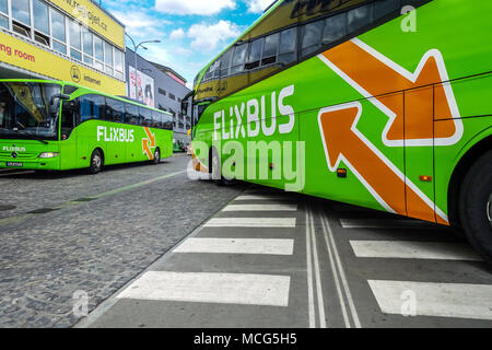 Flixbus at bus station Florenc, Prague Bus station Czech Republic Stock Photo