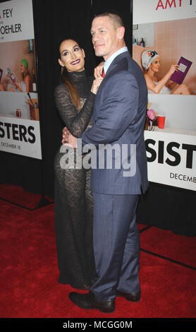 ***FILE PHOTO*** JOHN CENA AND NIKKI BELLA END ENGAGEMENT AND SPLIT NEW YORK, NY - DECEMBER 8: Nikki Bella and John Cena at the Sisters film premiere at the Ziegfeld Theater in New York City on December 8, 2015. Credit: RW/MediaPunch Stock Photo