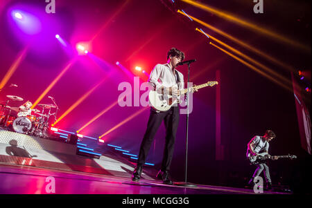 Bournemouth, UK 16th April 2018. The Vamps at the Bournemouth International Centre. Credit: Charlie Raven/Alamy Live News Stock Photo