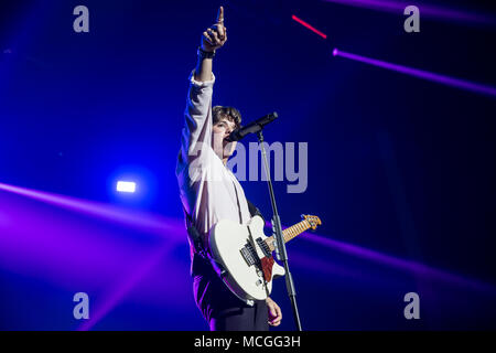 Bournemouth, UK 16th April 2018. The Vamps at the Bournemouth International Centre. Credit: Charlie Raven/Alamy Live News Stock Photo