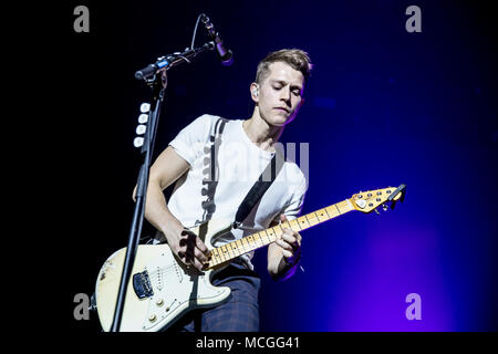 Bournemouth, UK 16th April 2018. The Vamps at the Bournemouth International Centre. Credit: Charlie Raven/Alamy Live News Stock Photo