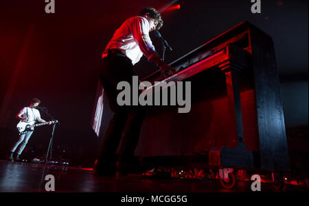 Bournemouth, UK 16th April 2018. The Vamps at the Bournemouth International Centre. Credit: Charlie Raven/Alamy Live News Stock Photo