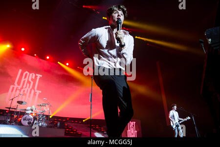 Bournemouth, UK 16th April 2018. The Vamps at the Bournemouth International Centre. Credit: Charlie Raven/Alamy Live News Stock Photo