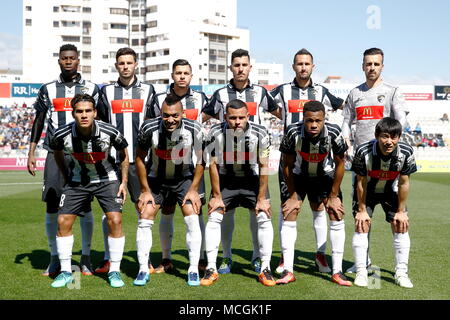 Portimao, Portugal. 14th Apr, 2018. Portimonense team group line-up (Portimonense) Football/Soccer : Portugal 'Liga NOS' match between Portimonense SC 0-1 GD Estoril Praia at the Estadio Municipal de Portimao in Portimao, Portugal . Credit: Mutsu Kawamori/AFLO/Alamy Live News Stock Photo