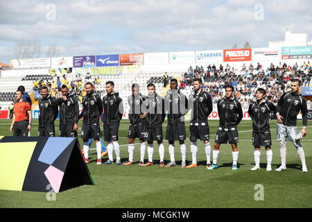 Portimao, Portugal. 14th Apr, 2018. Portimonense team group line-up (Portimonense) Football/Soccer : Portugal 'Liga NOS' match between Portimonense SC 0-1 GD Estoril Praia at the Estadio Municipal de Portimao in Portimao, Portugal . Credit: Mutsu Kawamori/AFLO/Alamy Live News Stock Photo