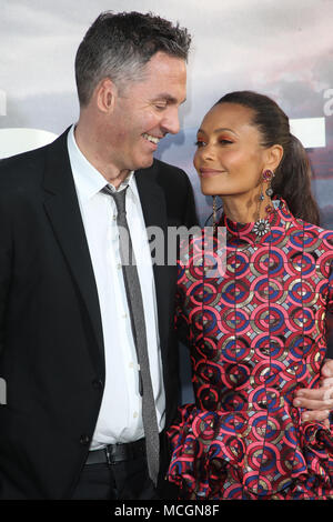Hollywood, Ca. 16th Apr, 2018. Ol Parker, Thandie Newton, at the season 2 premiere of HBO's Westworld at the Cinerama Dome in Hollywood, California on April 1r, 2018. Credit: Faye Sadou/Media Punch/Alamy Live News Stock Photo