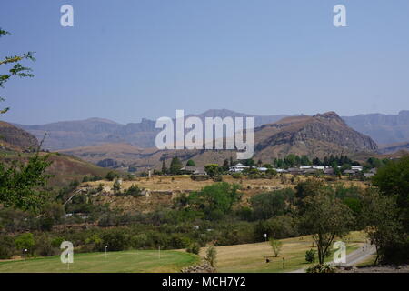Cathedral Peak Golf Course, Drakensberg Mountains Stock Photo