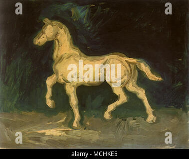 Plaster Statuette of a Horse Stock Photo