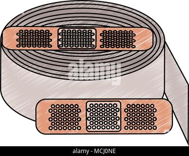 Band and medica gauze scribble Stock Vector