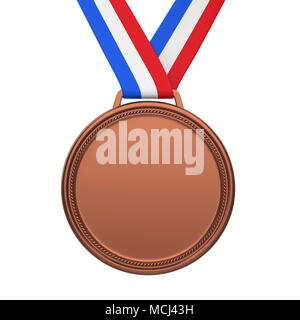 Third Place Bronze Medal Isolated Stock Photo