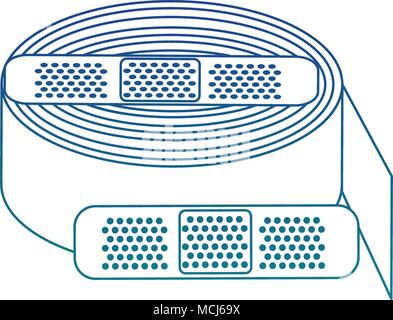 Band and medica gauze blue lines Stock Vector