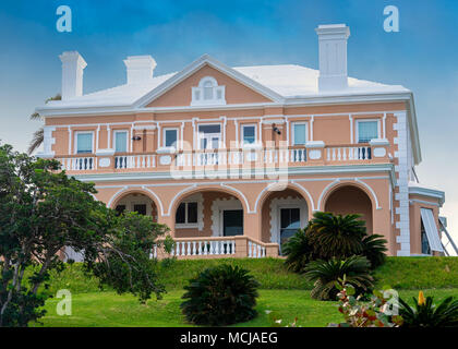 A regal old Bermuda house. Stock Photo