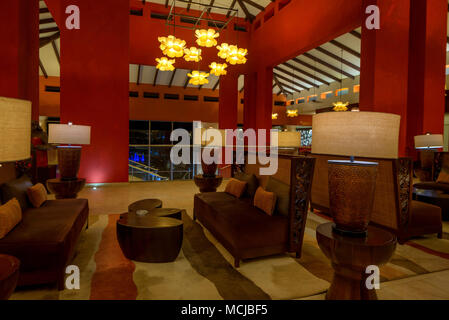 PUNTA CANA, DOMINICAN REPUBLIC - OCTOBER 29, 2015: Interior of Barcelo Bavaro Stock Photo