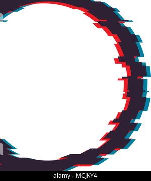 Abstract vector in modern distorted glitch style. Stock Vector