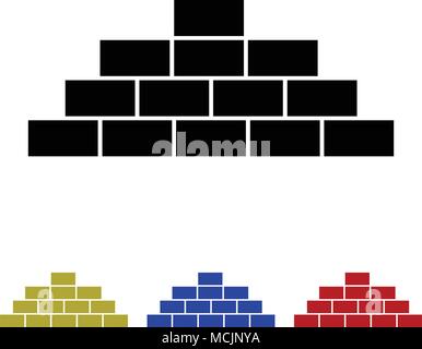 Brick vector icon. Flat icon. Vector illustration Stock Vector