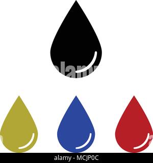 Water drop con. Flat icon. Vector illustration Stock Vector