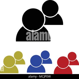 Users glyph icon. Flat icon. Vector illustration Stock Vector