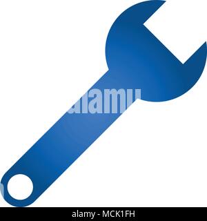 Wrench flat icon. vector illustration. flat style Stock Vector