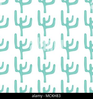 Seamless pattern with hand drawn  cactus. Can be used for banner or card for Cinco de Mayo celebration. Holiday poster . Vector Mexican fiesta. Stock Vector