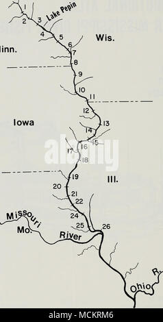 Upper Mississippi River Pools, Locks, and Dams Map